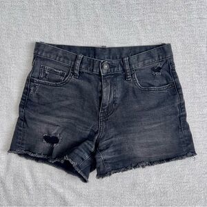 Uniqlo Black Distressed Jean Shorts